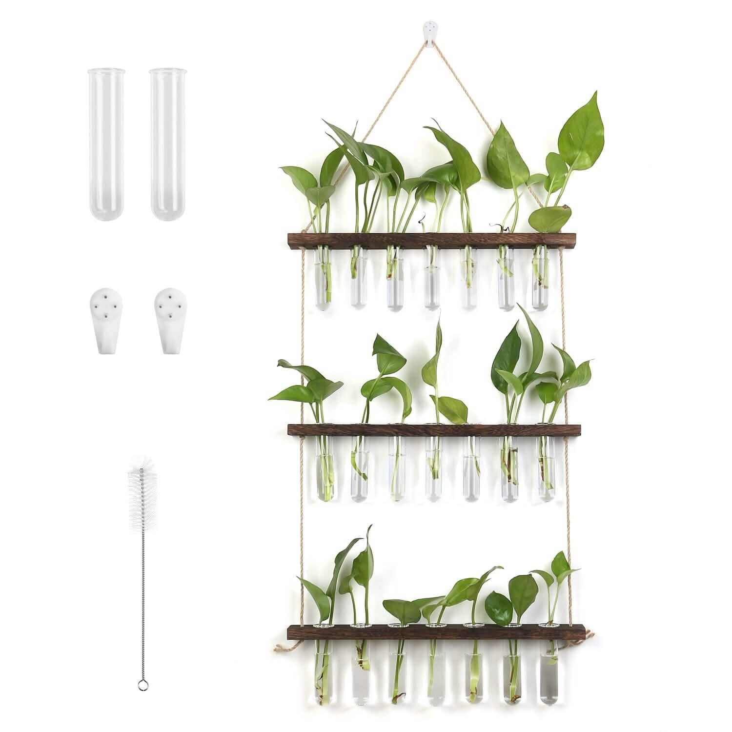 3-Tier Wall Hanging Glass Tube Planter Garden & Patio - Tophatter Daily Deals