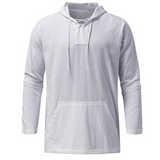 Lightweight Casual Mens Pullover - Laceup V Neck, Linen - Tophatter Daily Deals