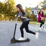 3-Wheeled LEDs Kick Scooter for Kids Flashing Scooter Adjustable Height Toys & Games - Tophatter Daily Deals