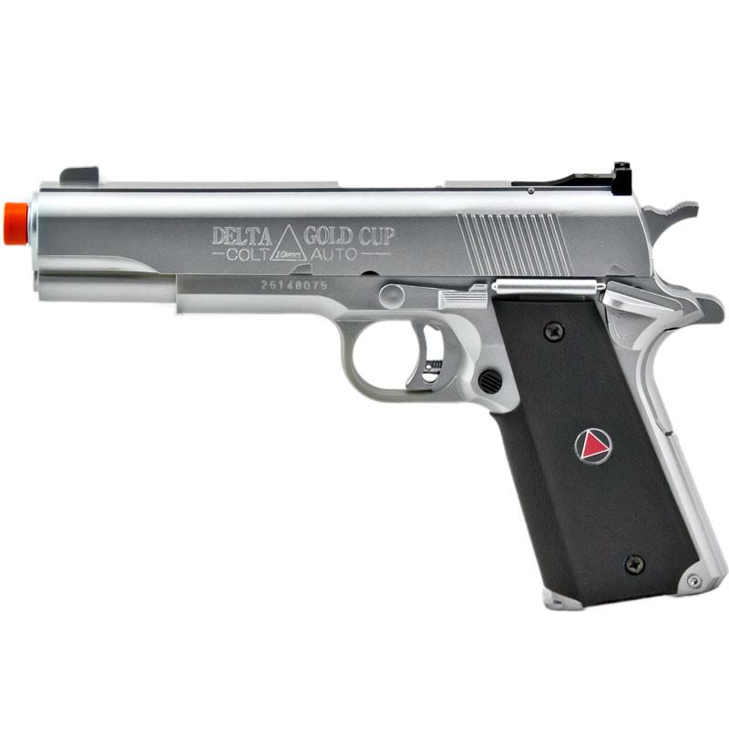 315 FPS Colt 1911 Silver Delta Elite Airsoft Pistol Spring Action Collectible Weapons - Tophatter Daily Deals