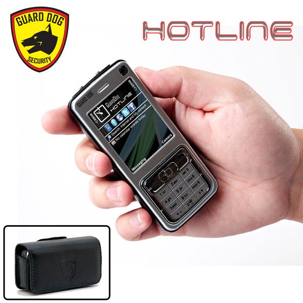 Hotline Cell Phone Stun Gun 3.6 Million Volt With Flip-Top Leather Case - TOPHATTER'S ARMORY DEALS Collectible Weapons - Tophatter Daily Deals