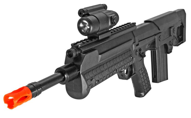 P1389F Spring Powered BullpupType RIS Airsoft Rifle 330 FPS w/ Flashlight Collectible Weapons - Tophatter Daily Deals