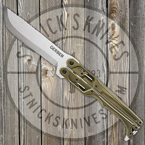 Gerber Doubledown - QuadLock Folding Machete - Stainless Blade - Green Polymer Handle - 30-001533N Knives - Tophatter Daily Deals