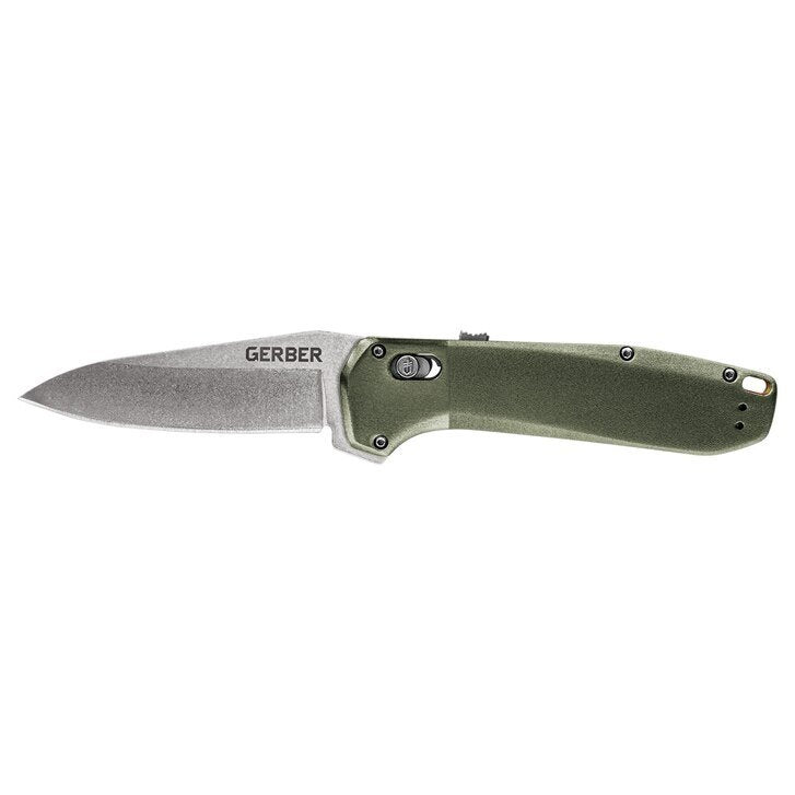 Gerber Highbrow - Assisted Flipper Knife - Sage Green Aluminum Handle - 30-001642 Knives - Tophatter Daily Deals