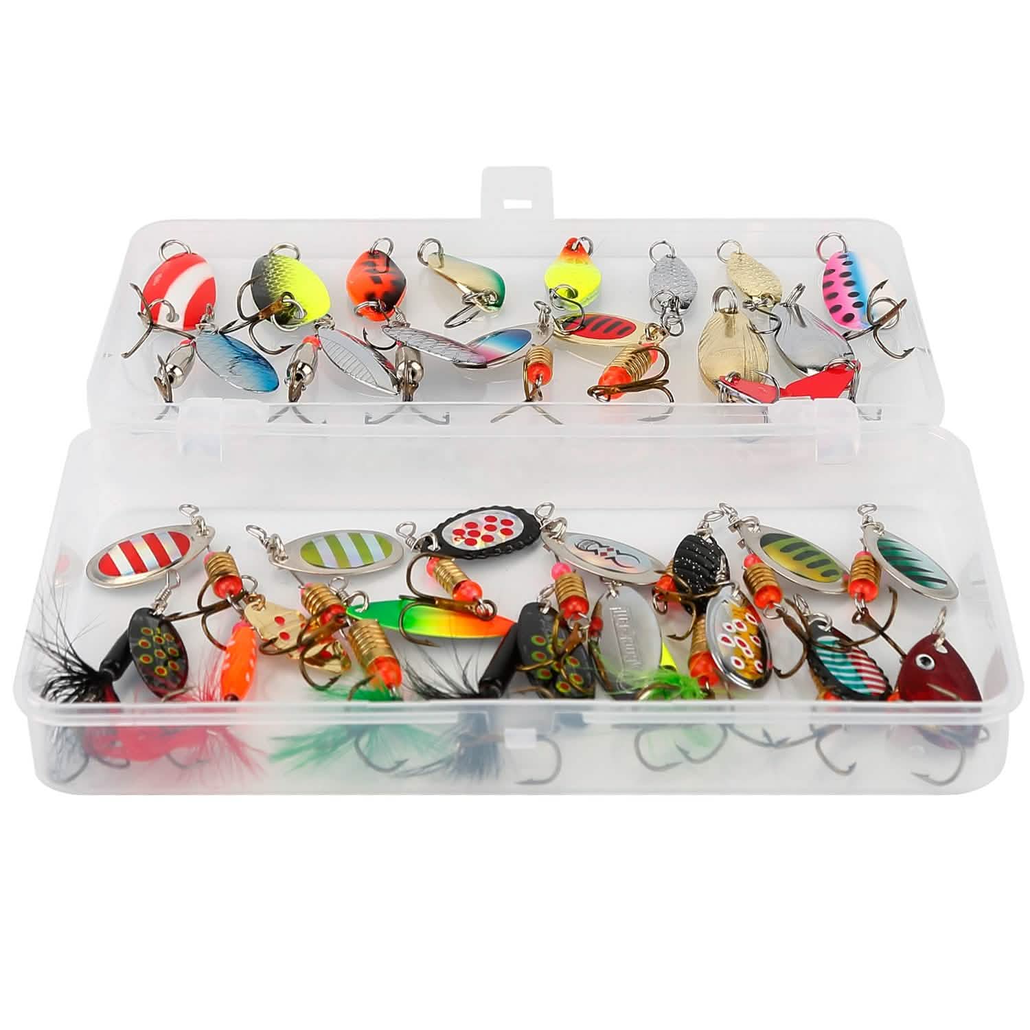 30-Piece: Fishing Metal Spoon Lures Kit Outdoor Recreation - Tophatter Daily Deals