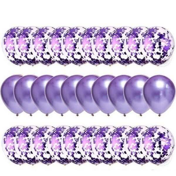 30-Pieces: Colorful Paper Latex Balloon Party Supplies Purple School, Office & Art Supplies - Tophatter Daily Deals