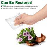 30-Pieces: Plant Nursery Pots PET Flower Seed Starting Pots Container with Dome Drainage Holes Garden & Patio - Tophatter Daily Deals