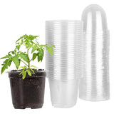30-Pieces: Plant Nursery Pots PET Flower Seed Starting Pots Container with Dome Drainage Holes Garden & Patio - Tophatter Daily Deals