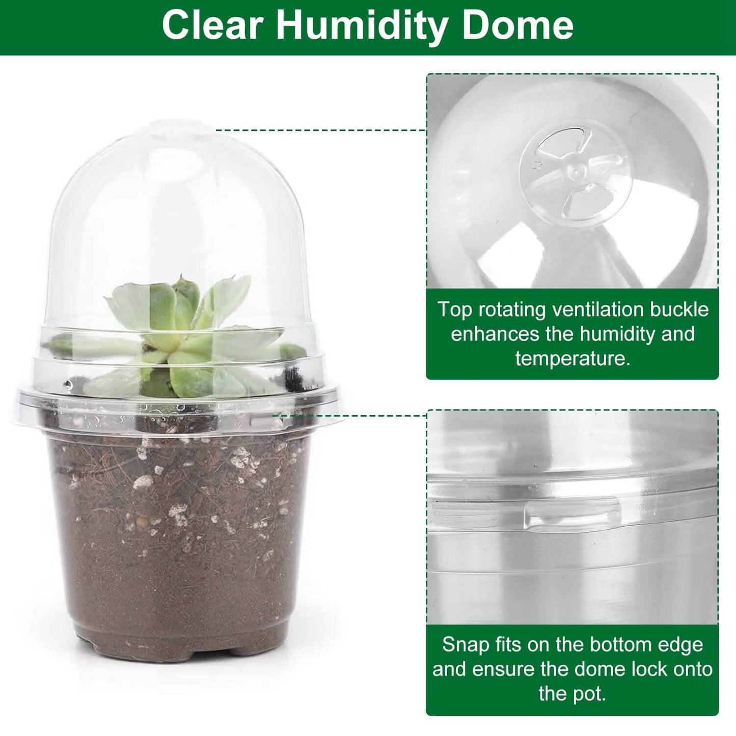 30-Pieces: Plant Nursery Pots PET Flower Seed Starting Pots Container with Dome Drainage Holes Garden & Patio - Tophatter Daily Deals