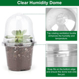 30-Pieces: Plant Nursery Pots PET Flower Seed Starting Pots Container with Dome Drainage Holes Garden & Patio - Tophatter Daily Deals