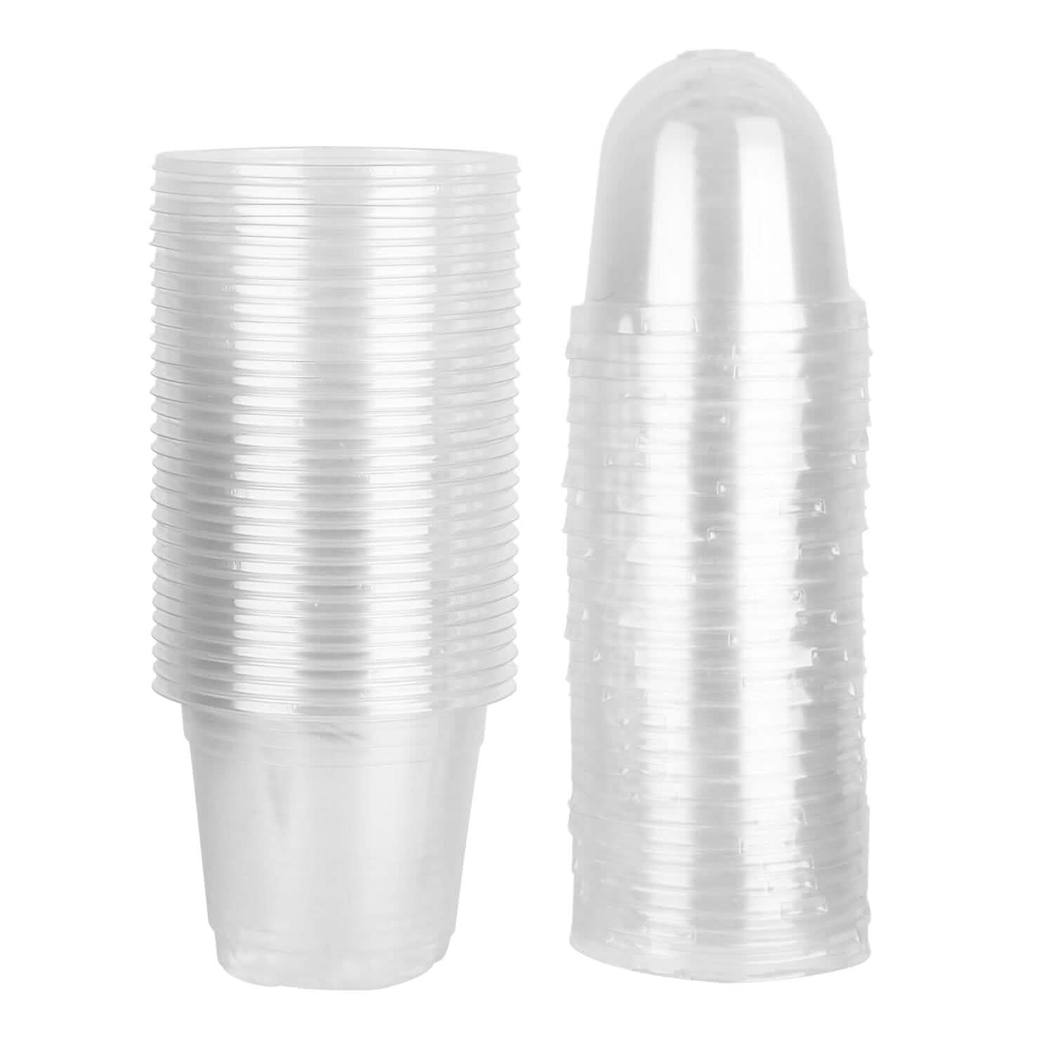 30-Pieces: Plant Nursery Pots PET Flower Seed Starting Pots Container with Dome Drainage Holes Garden & Patio - Tophatter Daily Deals