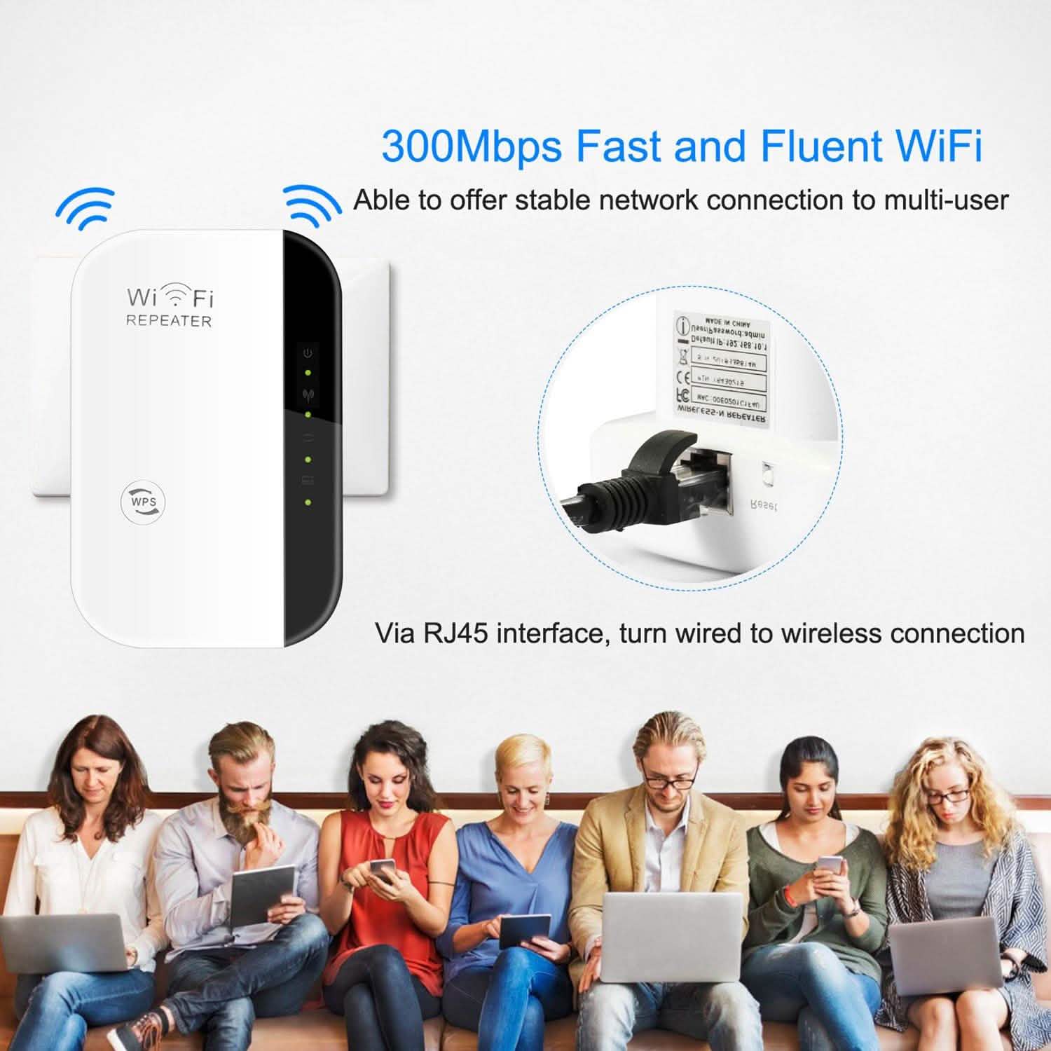 300 Mbps WiFi Repeater Computer Accessories - Tophatter Daily Deals