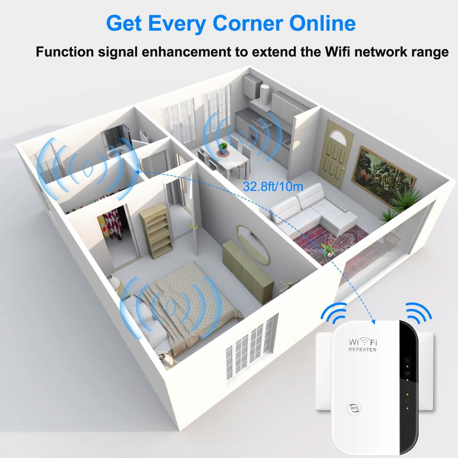 300 Mbps WiFi Repeater Computer Accessories - Tophatter Daily Deals