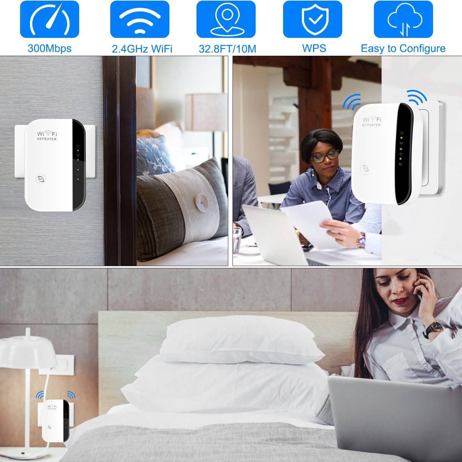 300 Mbps WiFi Repeater Computer Accessories - Tophatter Daily Deals