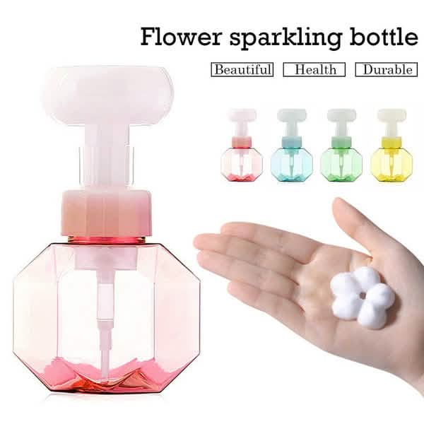 300 ML Flower Shape Liquid Soap Dispenser Bath - Tophatter Daily Deals