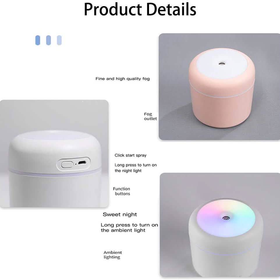 300 ML Humidifier USB Ultrasonic Dazzle Cup Aroma Diffuser Cool Mist Maker Health & Wellness - Tophatter Daily Deals