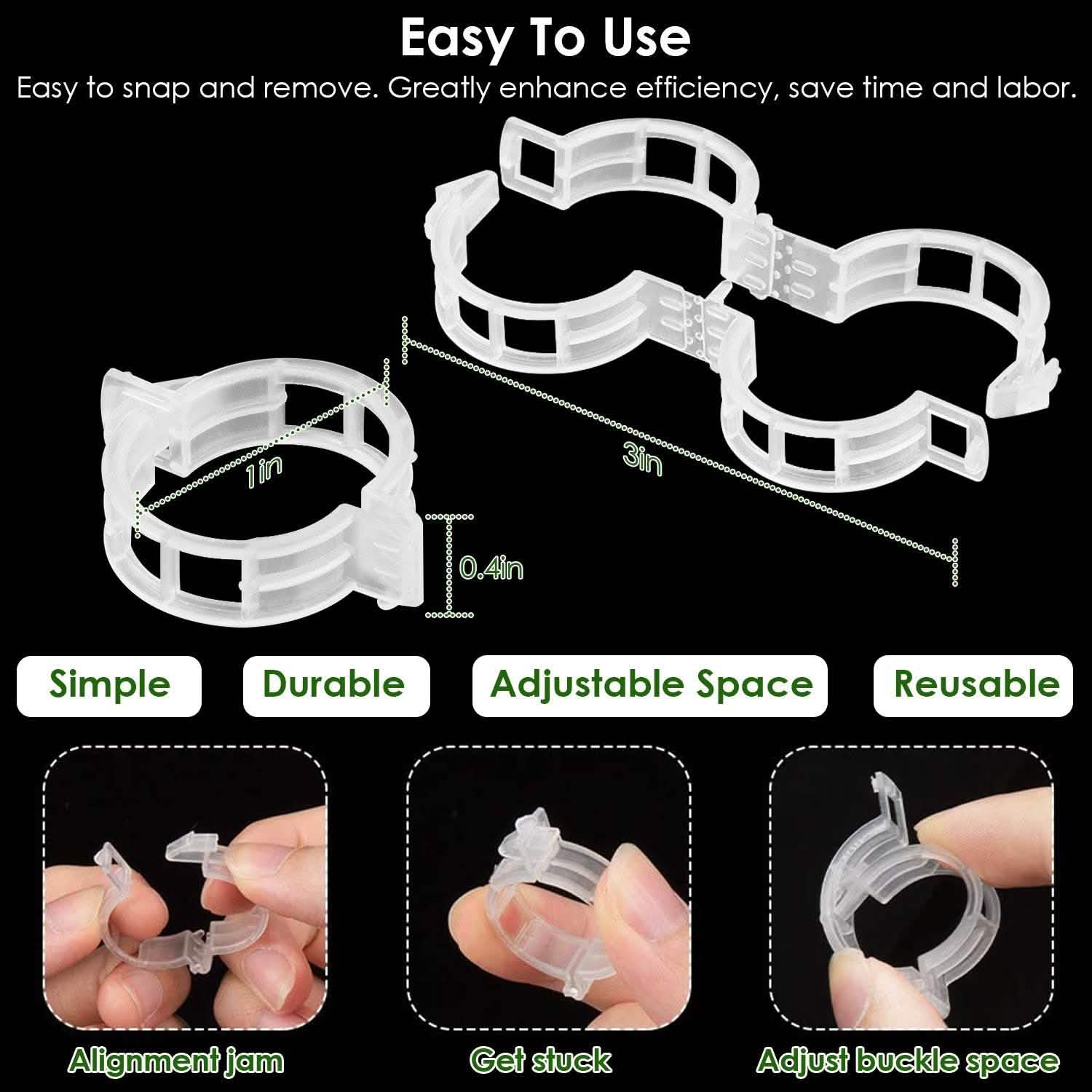 300-Pieces: Garden Plant Support Clips Garden & Patio - Tophatter Daily Deals
