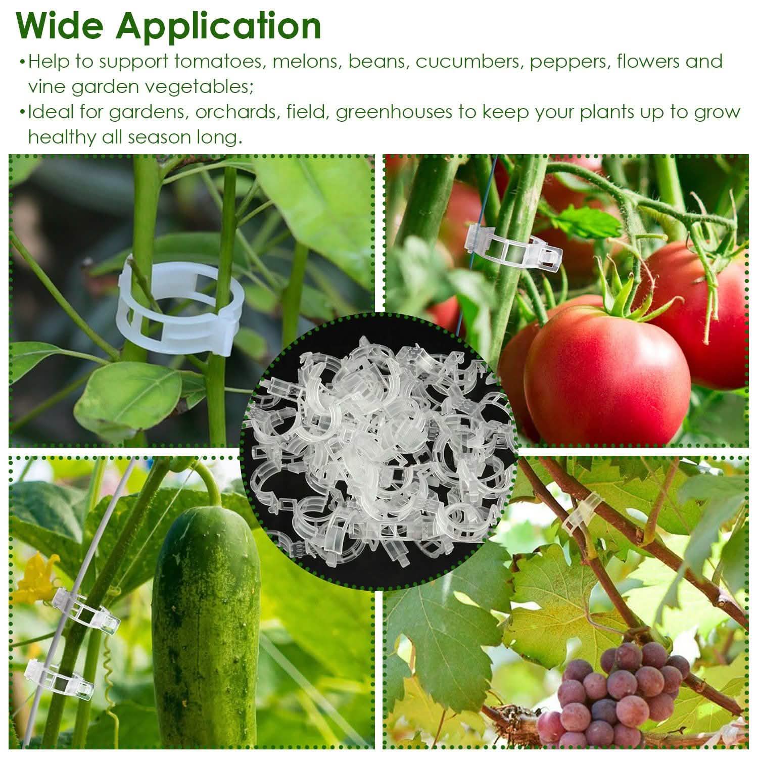 300-Pieces: Garden Plant Support Clips Garden & Patio - Tophatter Daily Deals