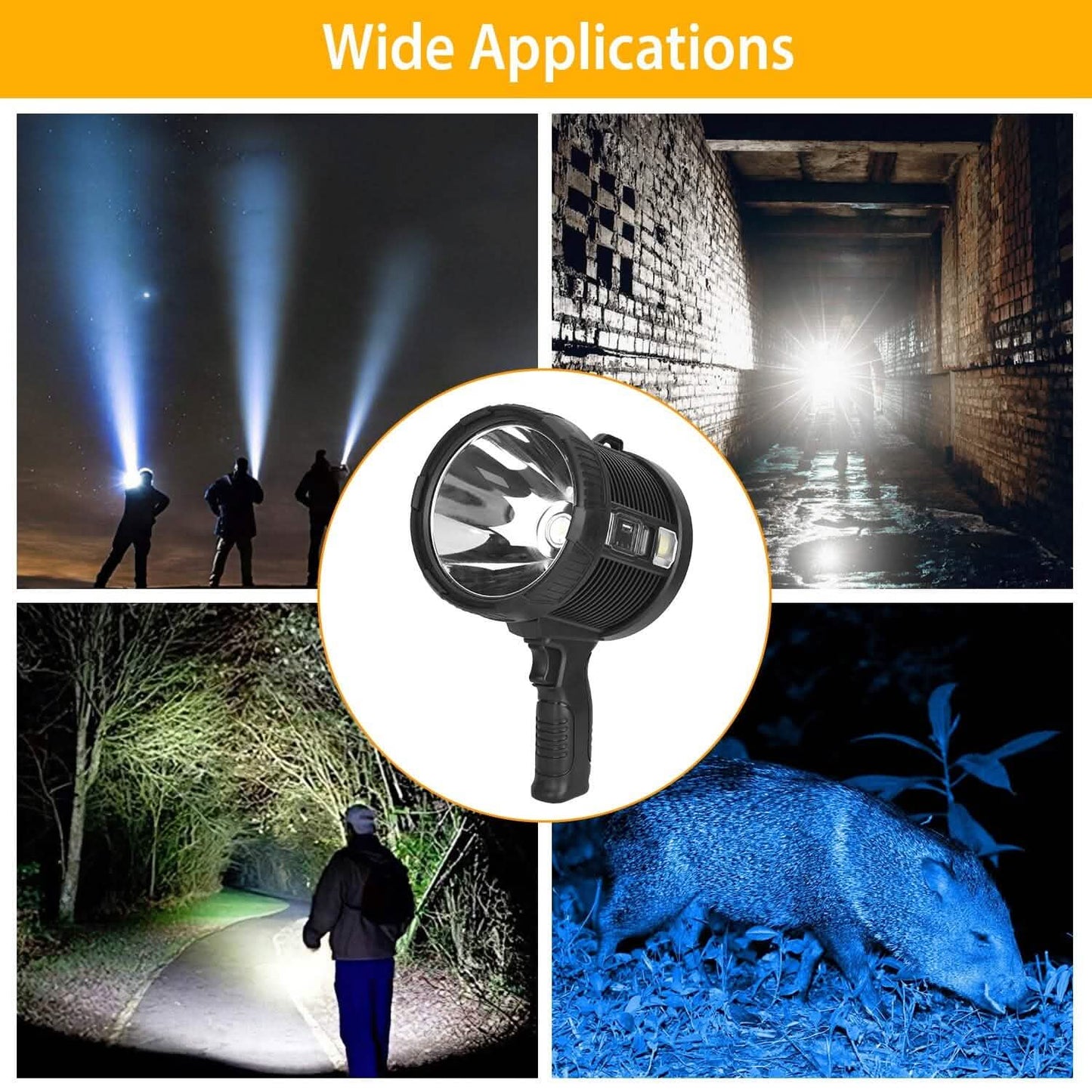 3000LM Rechargeable LED Flashlight Outdoor Recreation - Tophatter Daily Deals