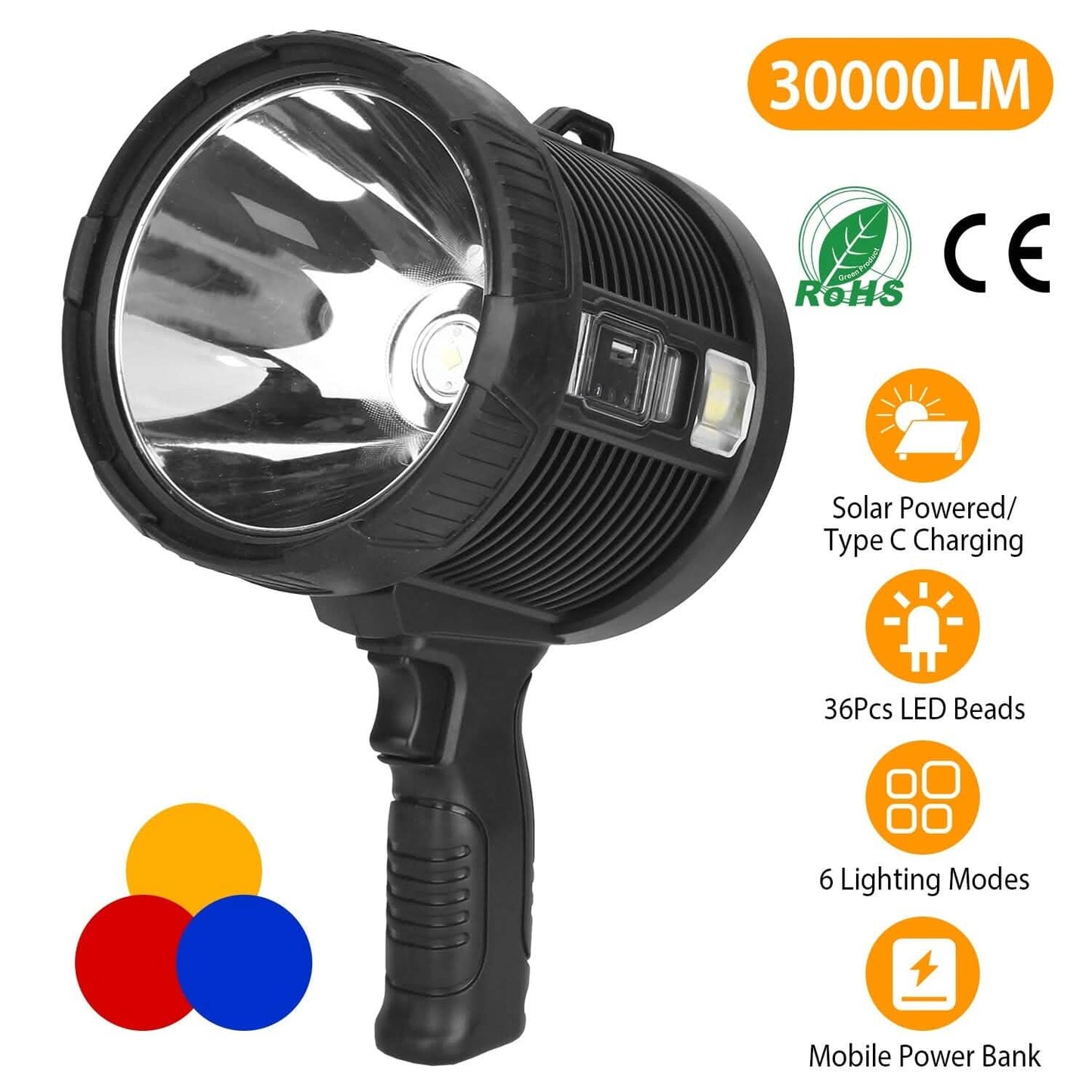3000LM Rechargeable LED Flashlight Outdoor Recreation - Tophatter Daily Deals
