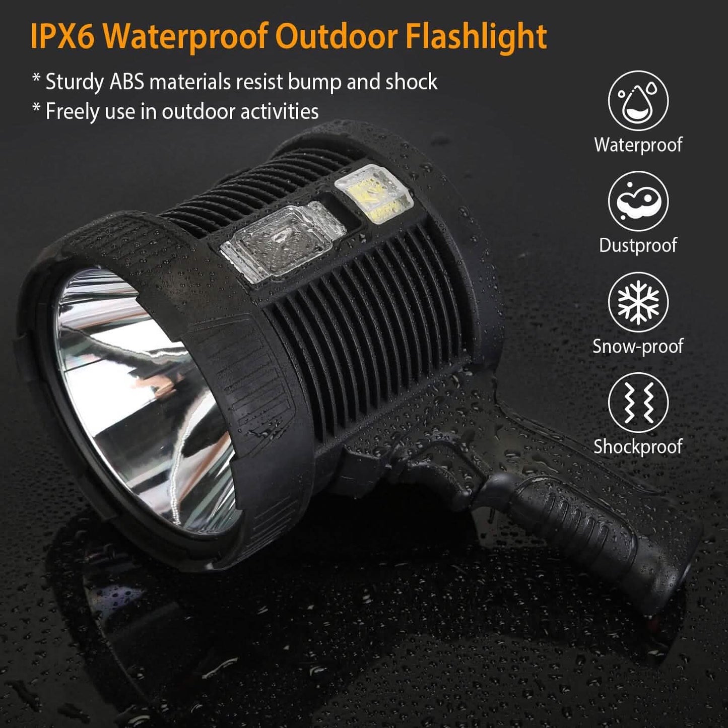 3000LM Rechargeable LED Flashlight Outdoor Recreation - Tophatter Daily Deals
