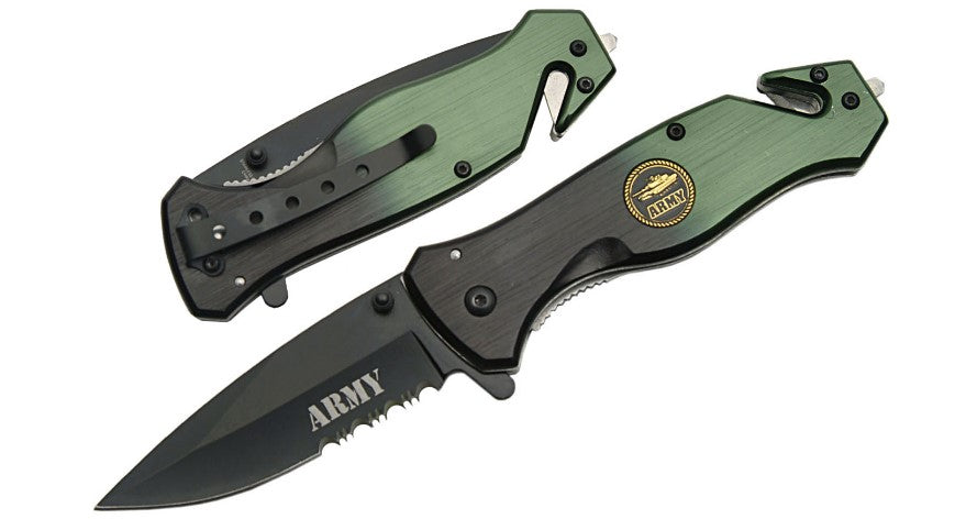 ASSISTED ARMY FOLDING KNIFE - Tophatter Daily Deals