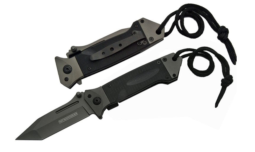 5" TANTO TASK FORCE FOLDER (BLACK) - Tophatter Daily Deals
