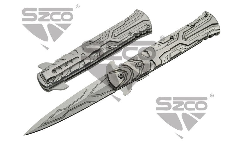 POCKET ASSISTED KNIFE SILVER - Tophatter Daily Deals