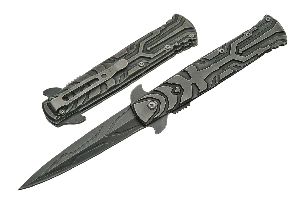 POCKET ASSISTED KNIFE STONE WASH - Tophatter Daily Deals