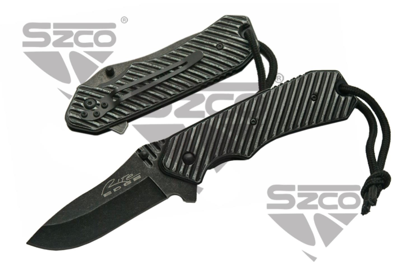 5" STONEWASH GROOVED TECH LINER LOCK - Tophatter Daily Deals