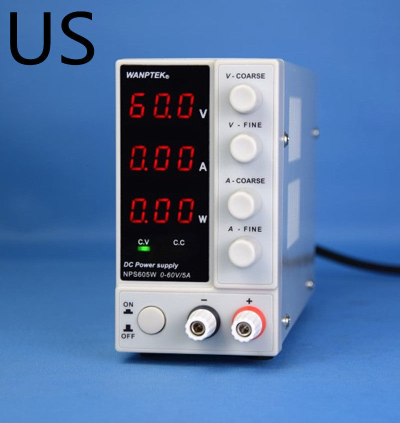 Adjustable DC Power Supply for Mobile Phone Notebook Repair White S605W US 0 - Tophatter Daily Deals