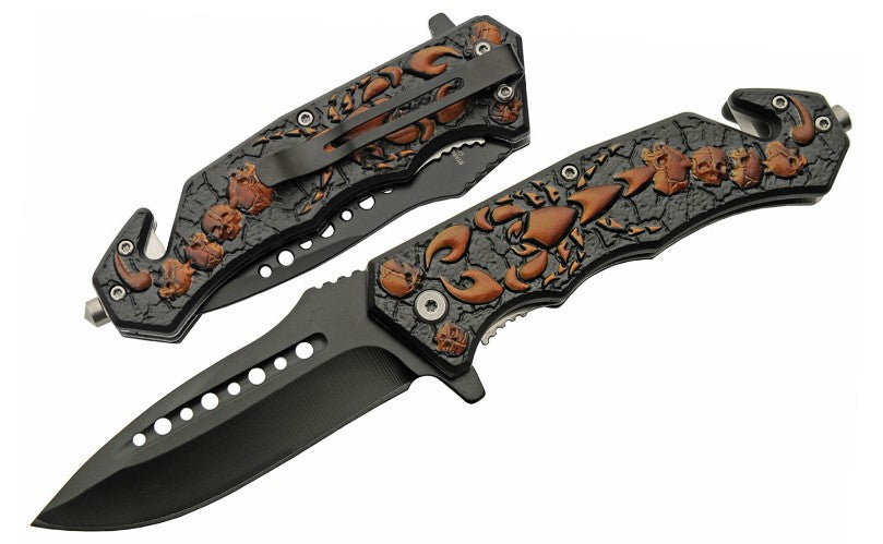 4.75" ORANGE SCORPION FOLDER - Tophatter Daily Deals