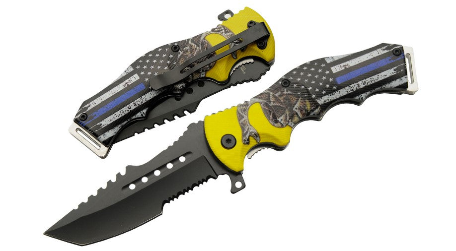 4.75" POLICE PATRIOT FOLDER - Tophatter Daily Deals