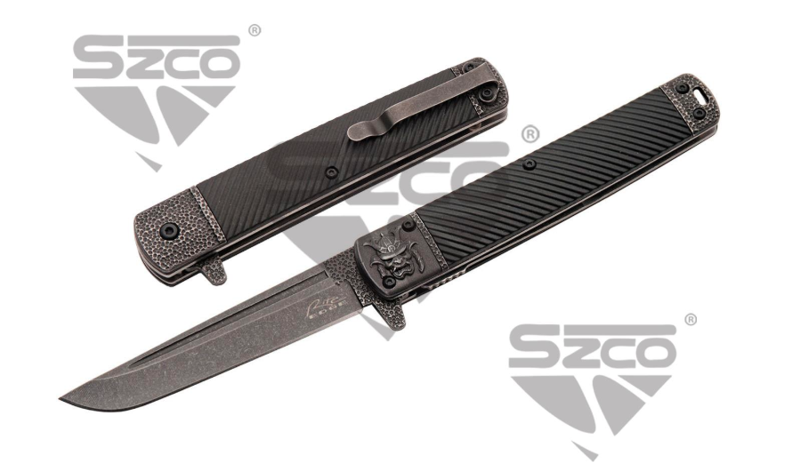 5" SAMURAI STONEWASH LINER LOCK FOLDER - Tophatter Daily Deals