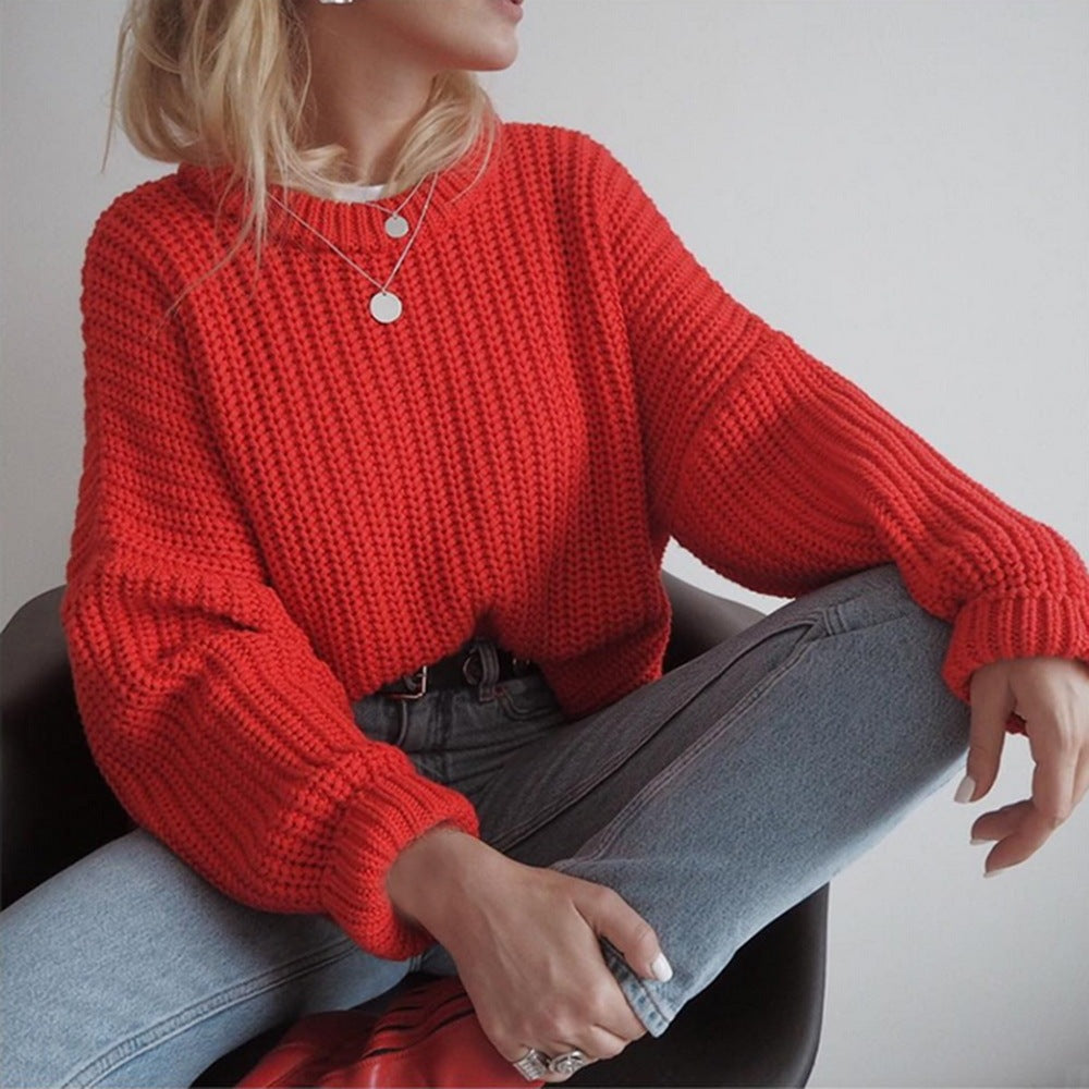Oversized Women’s Sweater - Boxy Ribbed Knit, Weekend Red 3D Changing Face Moving Picture Frame - Tophatter Daily Deals