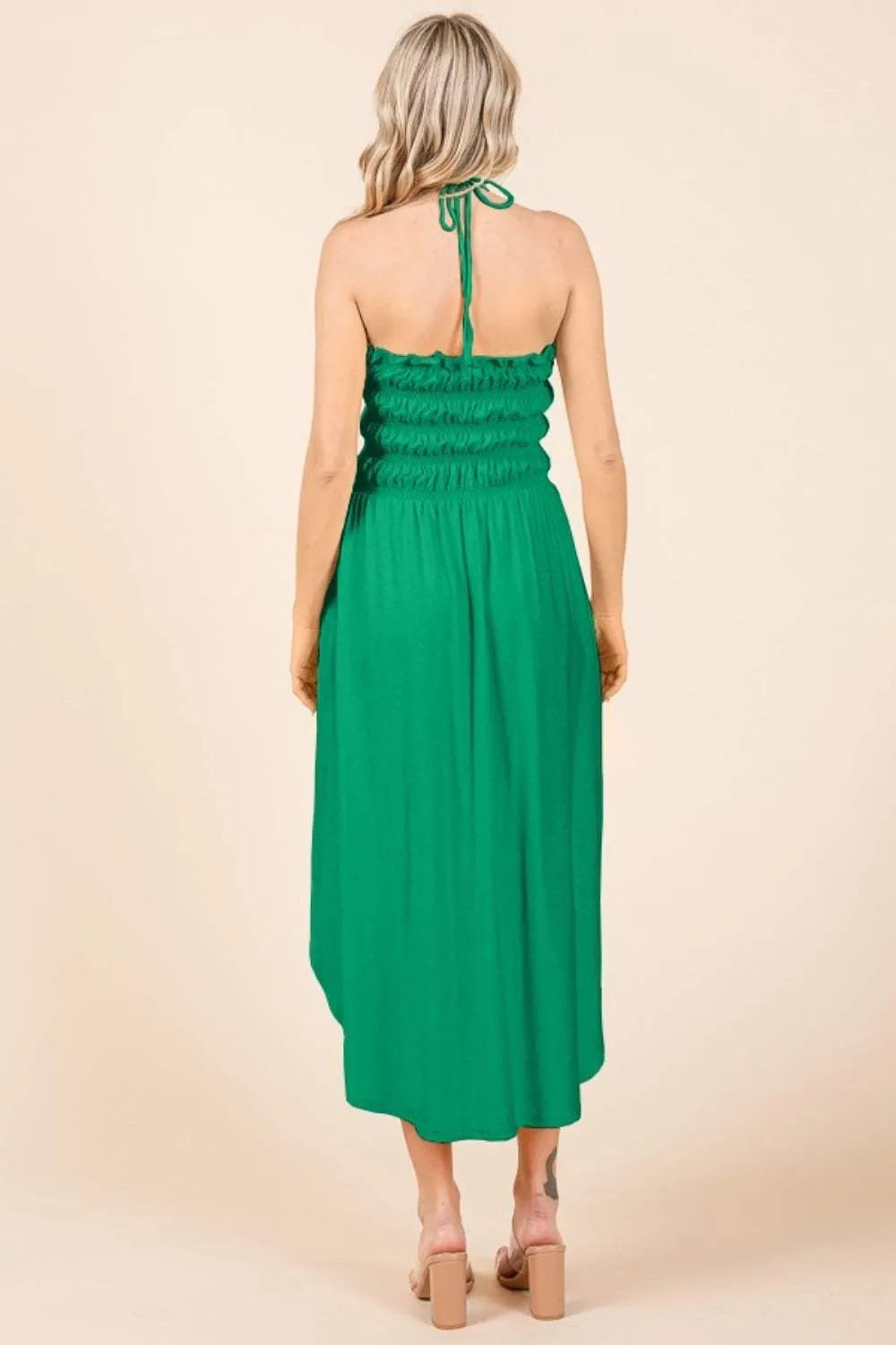 Culture Code Tie Back Shirring Dress with Pockets Casual Dresses - Tophatter Daily Deals