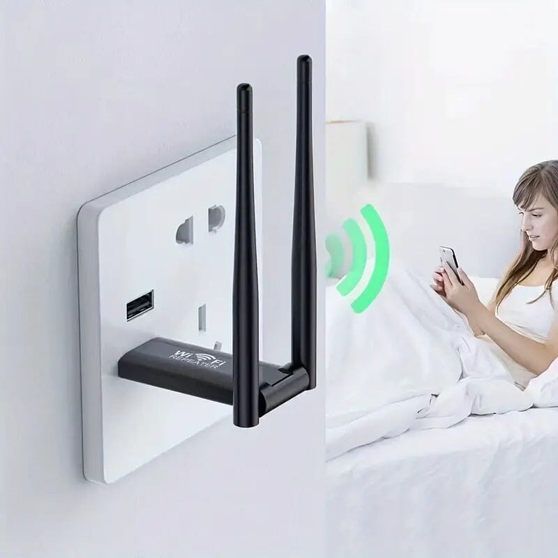 300Mbps 2.4G USB-Wireless Wifi Signal Amplifier Repeater Wi-Fi Repeater - Tophatter Daily Deals