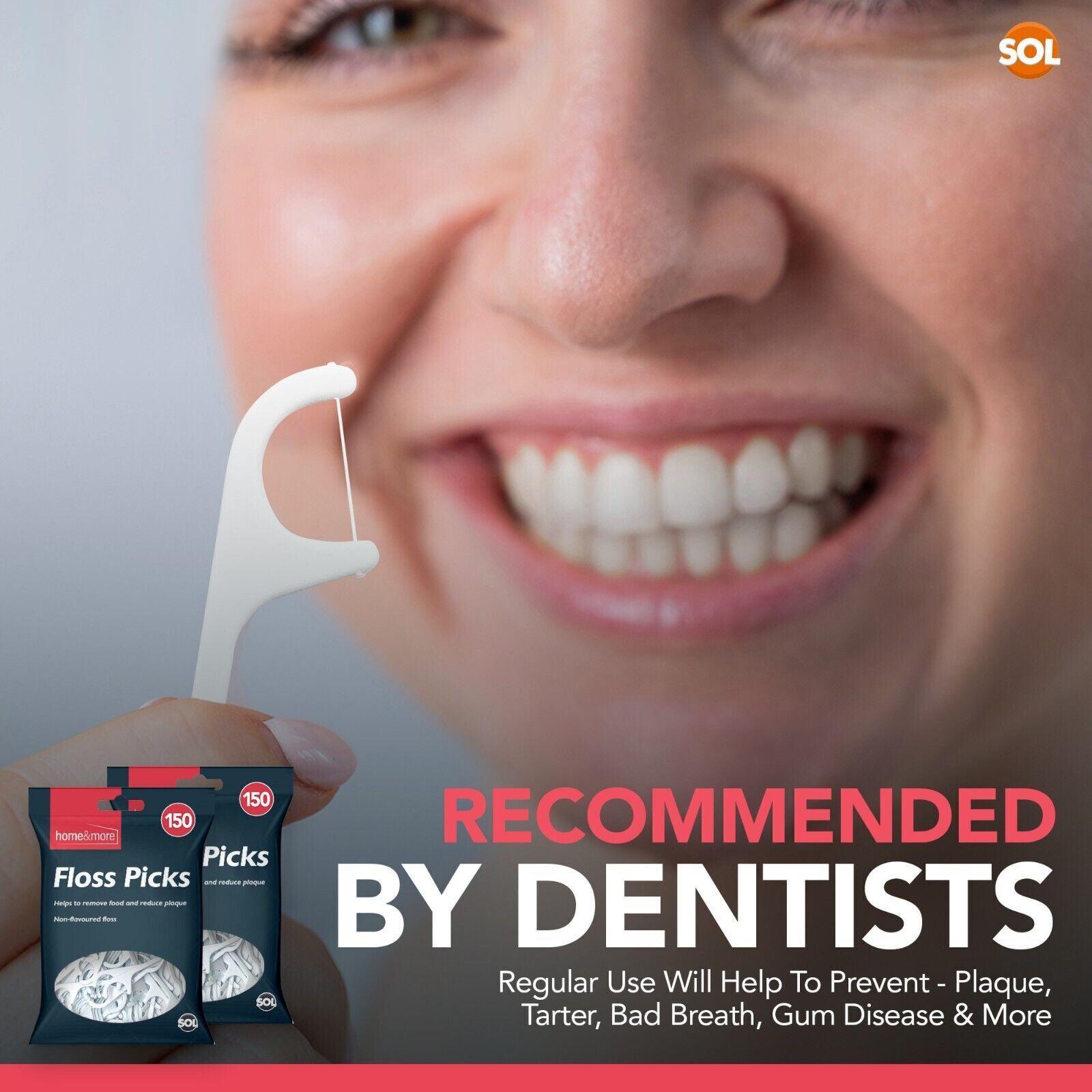 Teeth Flossing Sticks - 300pk Dental Floss Sticks | Interdental Tooth Harps Teeth Picks Oral Plaque Care Dental Floss - Tophatter Daily Deals