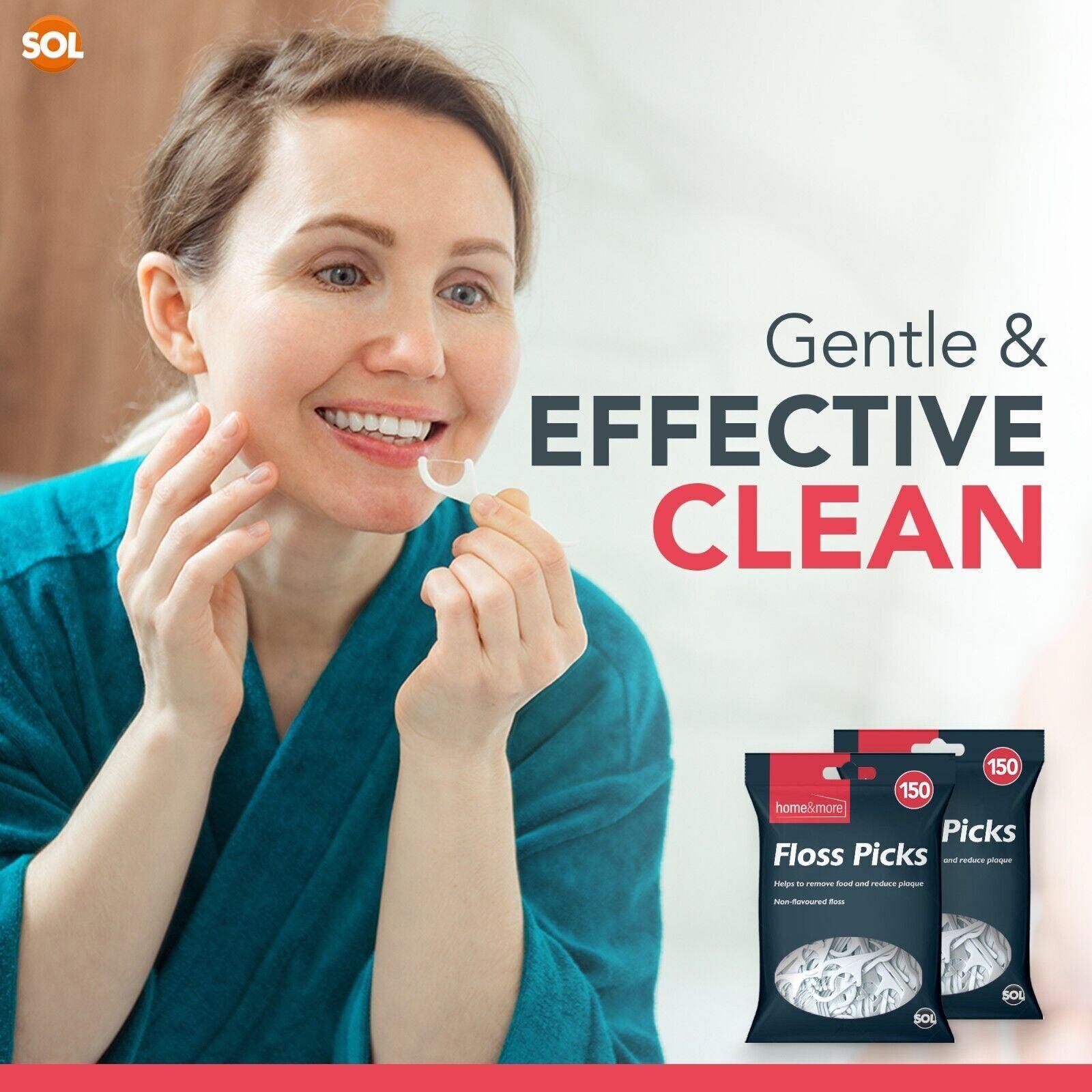 Teeth Flossing Sticks - 300pk Dental Floss Sticks | Interdental Tooth Harps Teeth Picks Oral Plaque Care Dental Floss - Tophatter Daily Deals