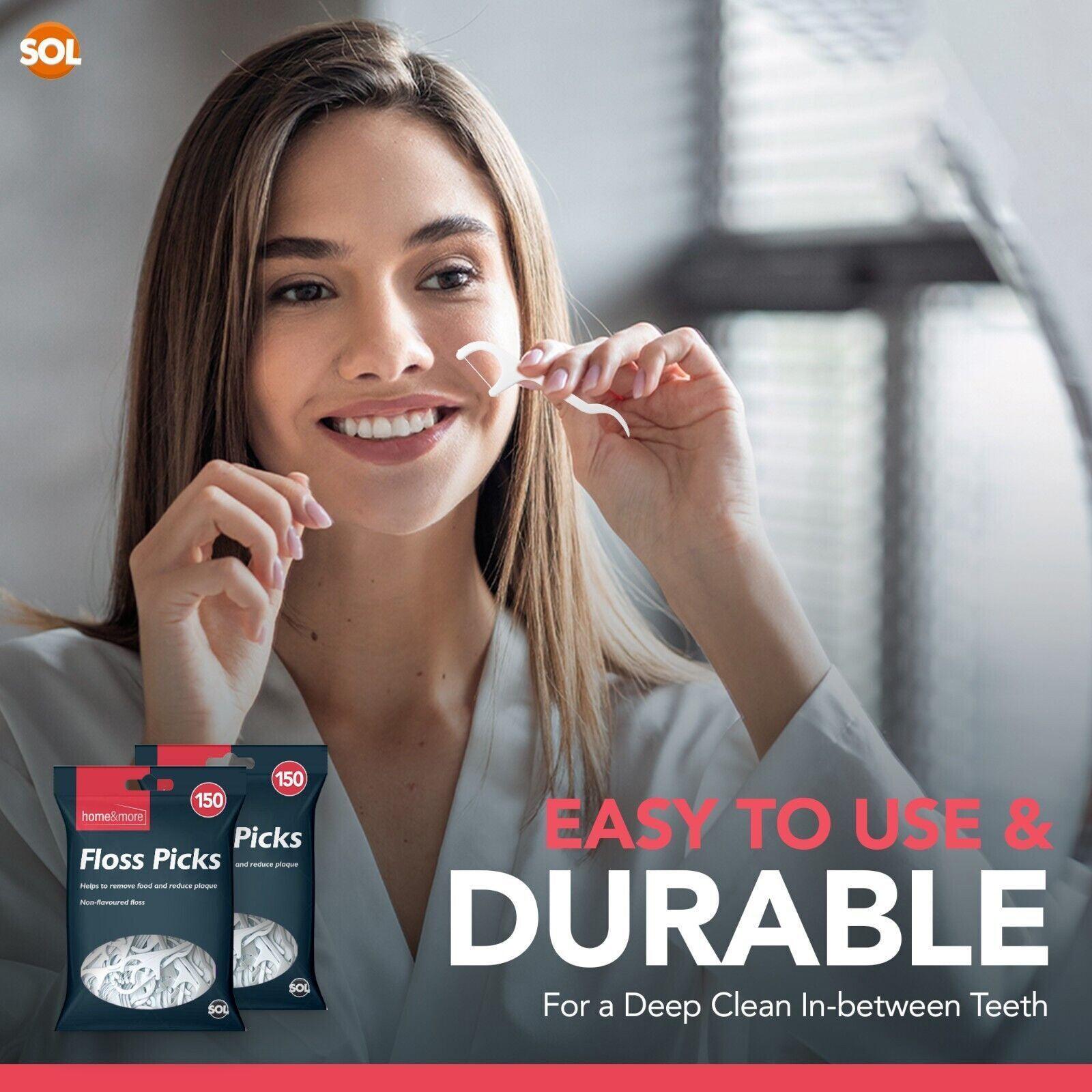 Teeth Flossing Sticks - 300pk Dental Floss Sticks | Interdental Tooth Harps Teeth Picks Oral Plaque Care Dental Floss - Tophatter Daily Deals