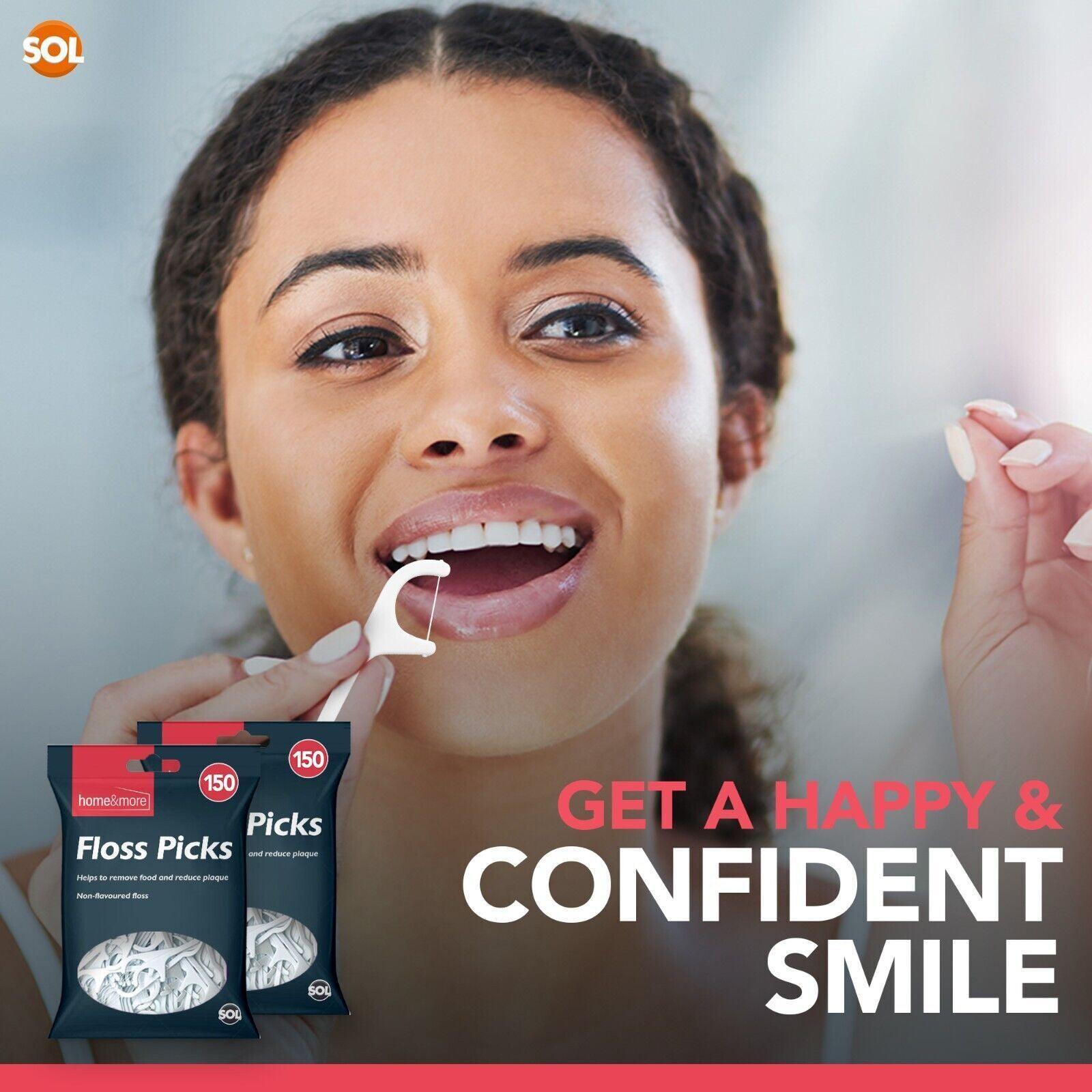 Teeth Flossing Sticks - 300pk Dental Floss Sticks | Interdental Tooth Harps Teeth Picks Oral Plaque Care Dental Floss - Tophatter Daily Deals