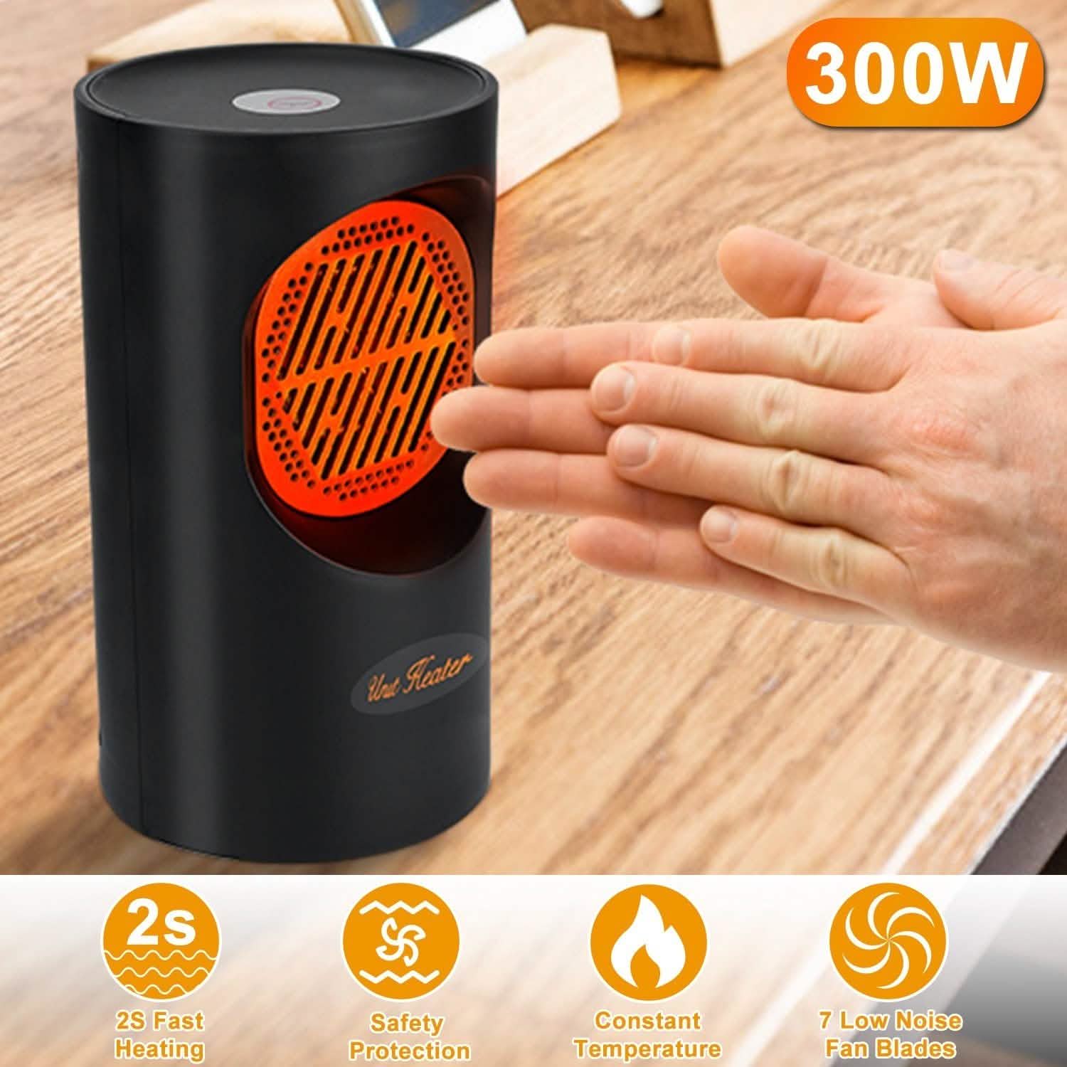 300W Portable Electric Mini Heater Household Appliances - Tophatter Daily Deals