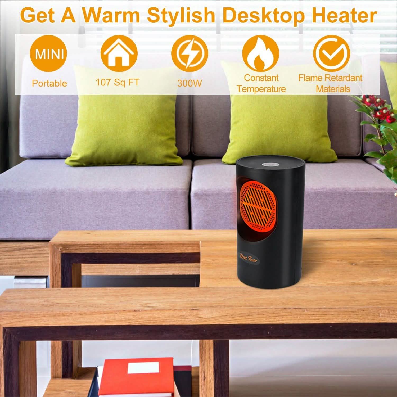 300W Portable Electric Mini Heater Household Appliances - Tophatter Daily Deals