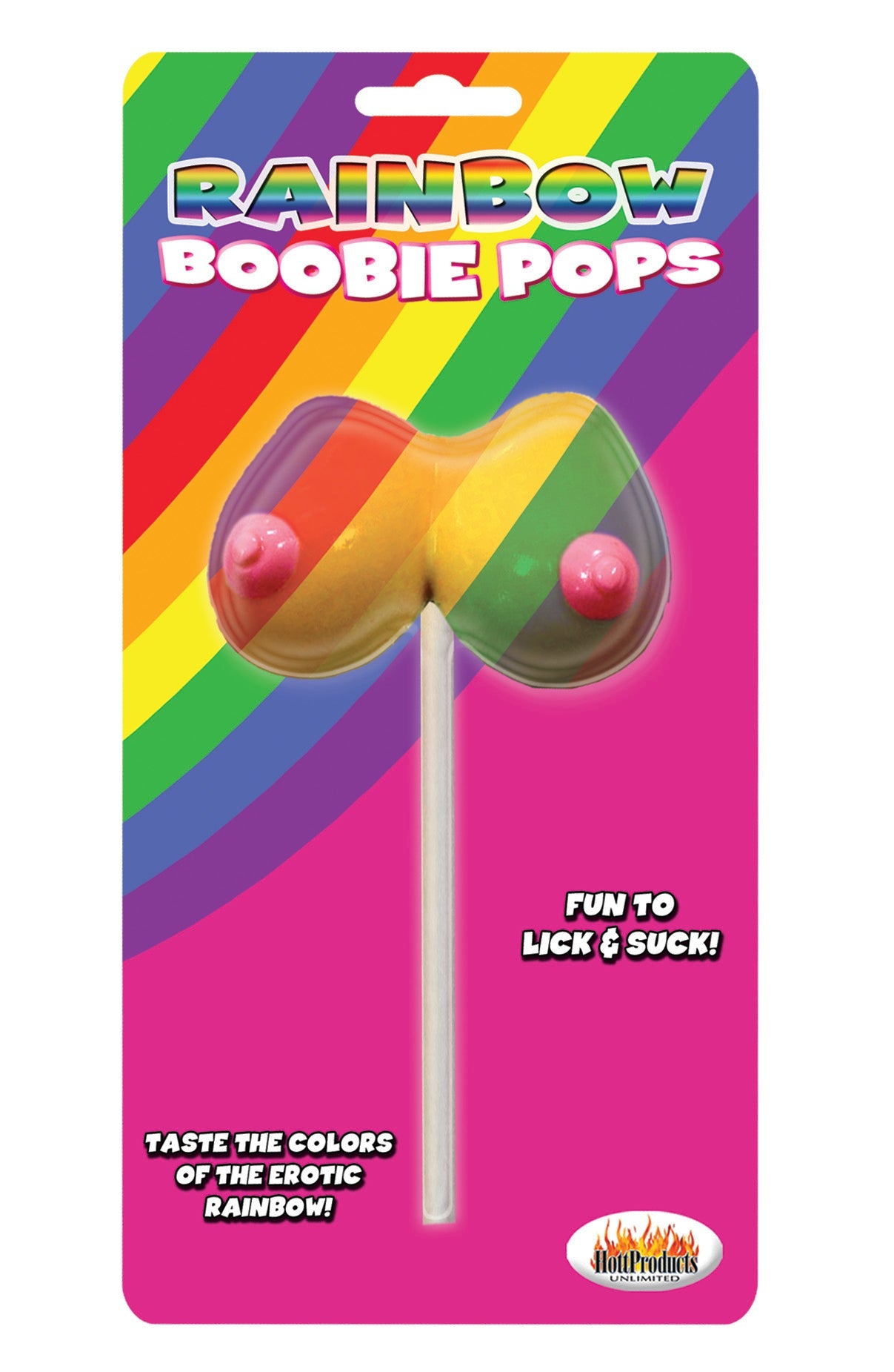 Rainbow Boobie Candy Pop Candy - Tophatter Daily Deals