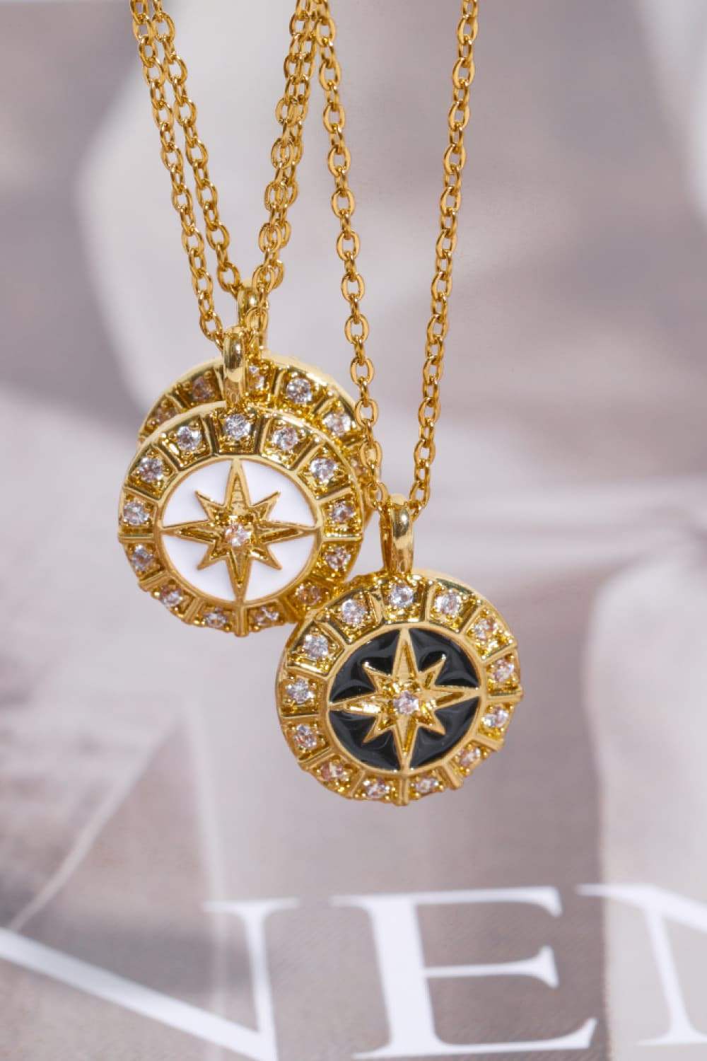 Zircon Decor North Star Pendant Copper Necklace Necklaces - Tophatter Daily Deals