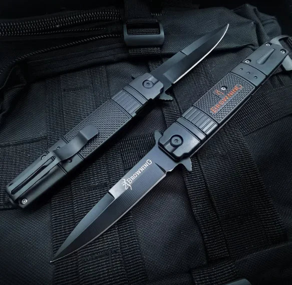 BROWNING JG-116 FOLDING KNIFE-STAINLESS STEEL - Tophatter's Army Deals KNIVES - Tophatter Daily Deals