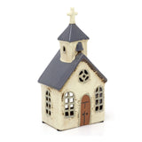 Village Church Tealight Candle Holder | Rustic Pottery Chapel Tea Light Ornament Candle Holder - Tophatter Daily Deals