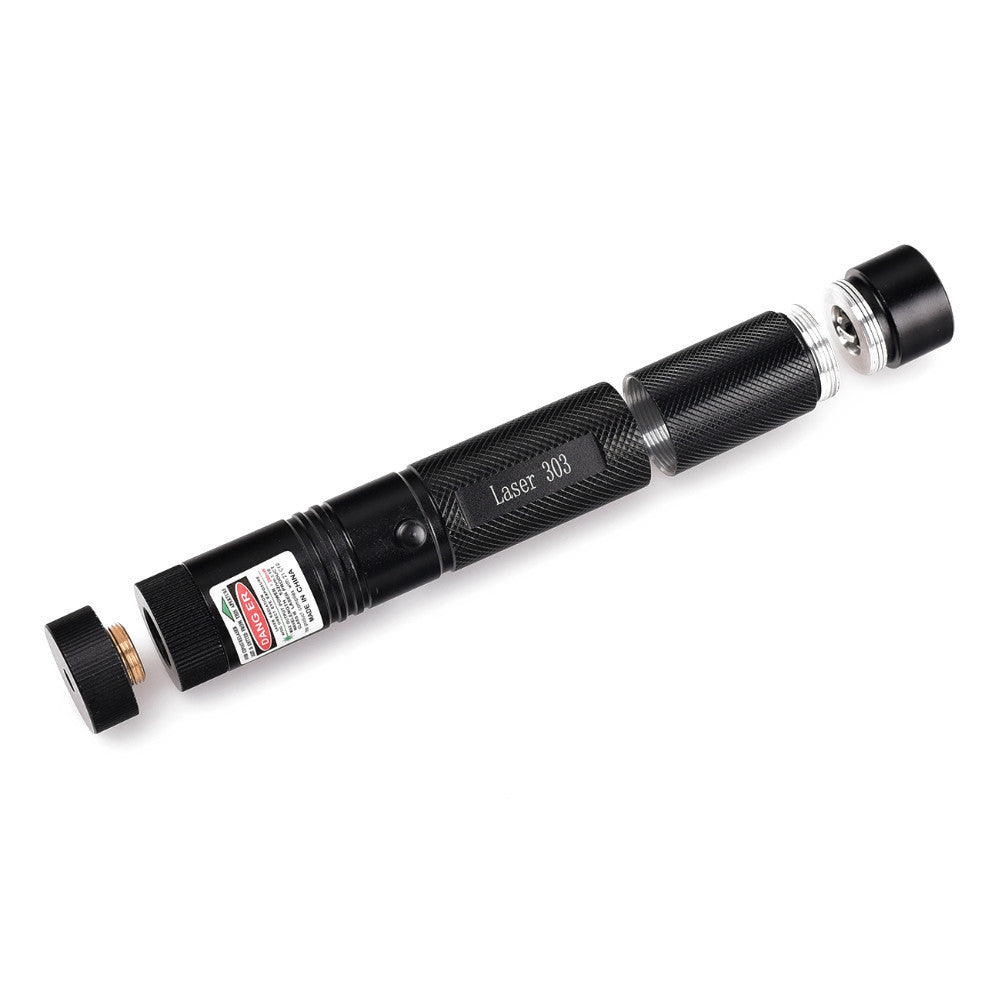 Green Laser Pointer Pen 303 Adjustable Focus Burning Match Military Grade 10 Miles + Star Cap + Battery + Charger 532nm Laser - Tophatter Daily Deals