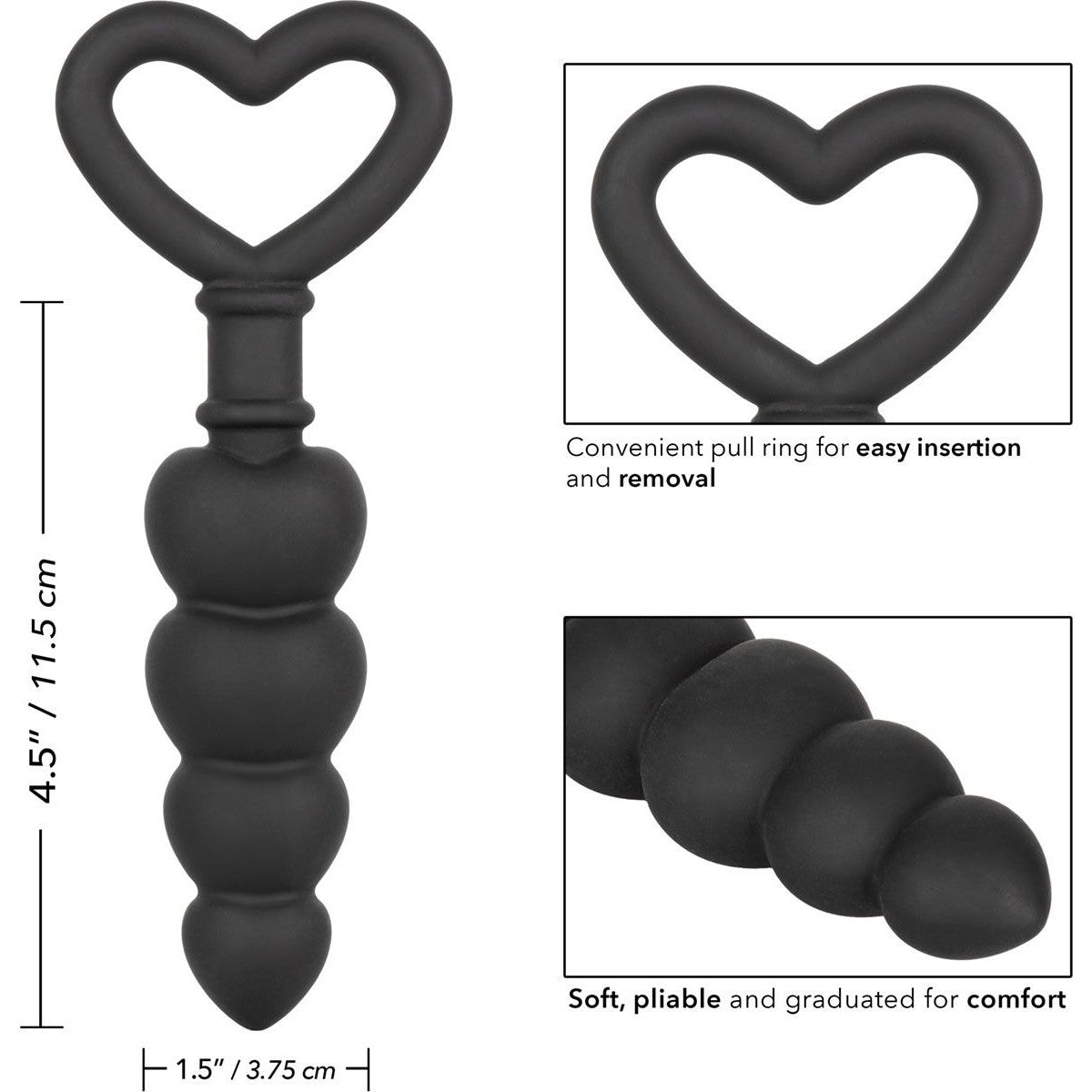 Silicone Love Probe in Black Anal Sex Toys - Tophatter Daily Deals