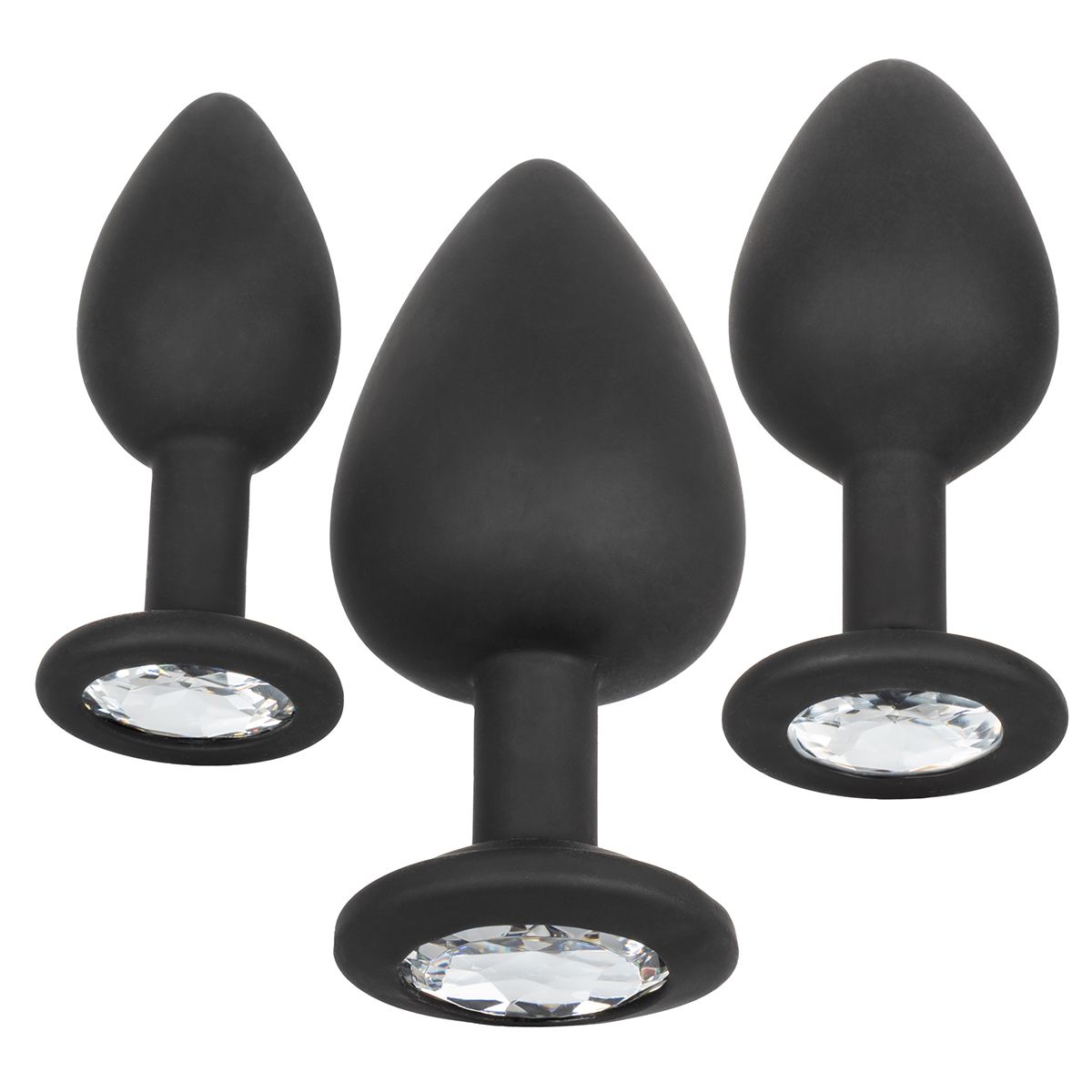 Calexotics Silicone Gem Anal Exerciser Kit in Black Anal Sex Toys - Tophatter Daily Deals